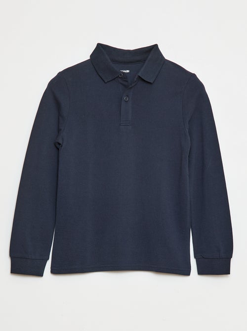 Polo a maniche lunghe in maglia piqué - Kiabi