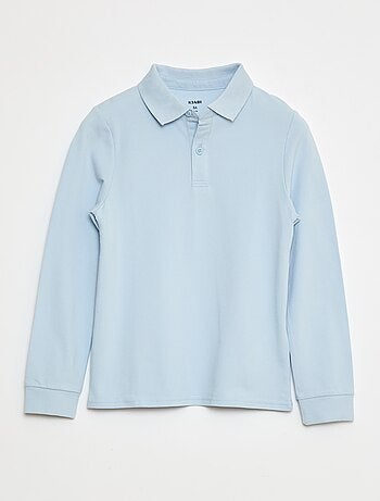 Polo a maniche lunghe in maglia piqué