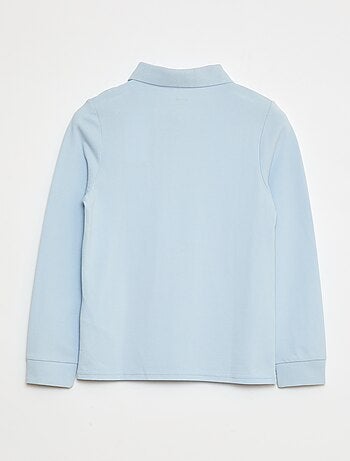 Polo a maniche lunghe in maglia piqué