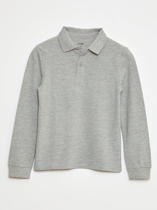 Polo a maniche lunghe in maglia piqué - Kiabi
