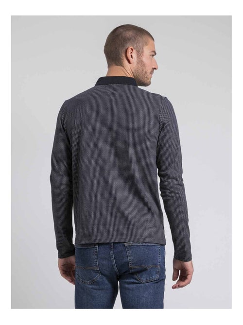 Polo a maniche lunghe motifs pur coton POXERO - Kiabi