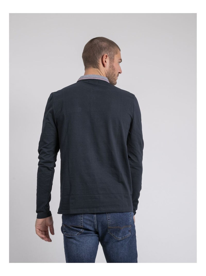 Polo a maniche lunghe PARILAKO Blu marino - Kiabi