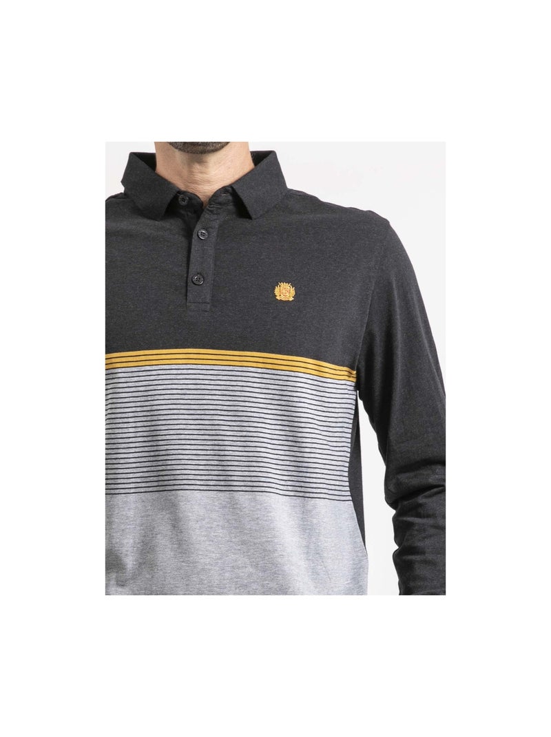 Polo a maniche lunghe PILITARE Grigio antracite - Kiabi