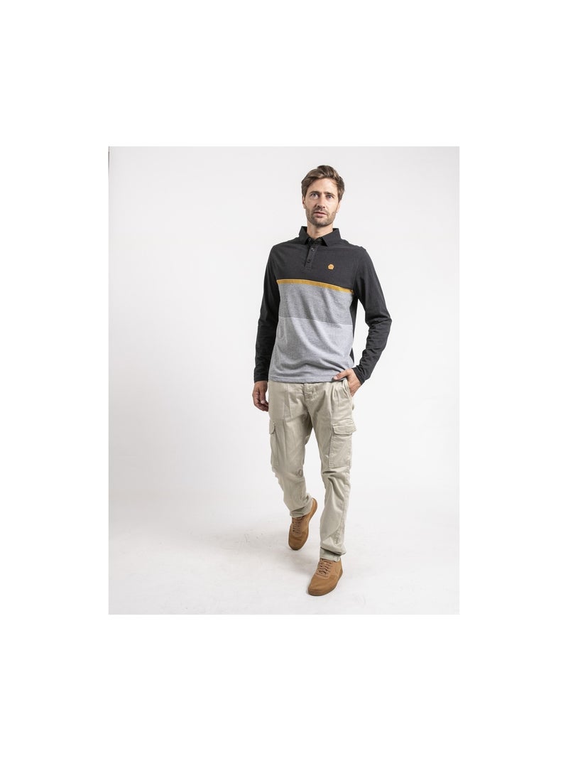 Polo a maniche lunghe PILITARE Grigio antracite - Kiabi
