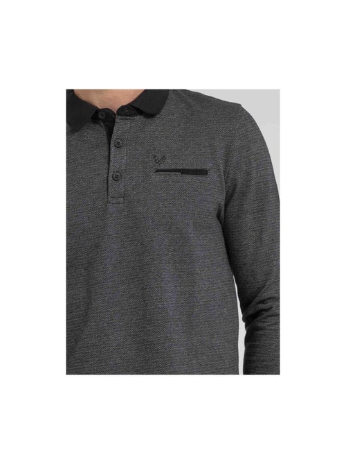 Polo a maniche lunghe pur coton PAGNY - Kiabi
