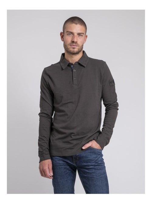 Polo a maniche lunghe pur coton PILKA - Kiabi Polo a maniche lunghe pur coton PILKA - Kiabi