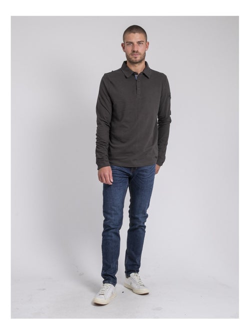 Polo a maniche lunghe pur coton PILKA - Kiabi Polo a maniche lunghe pur coton PILKA - Kiabi