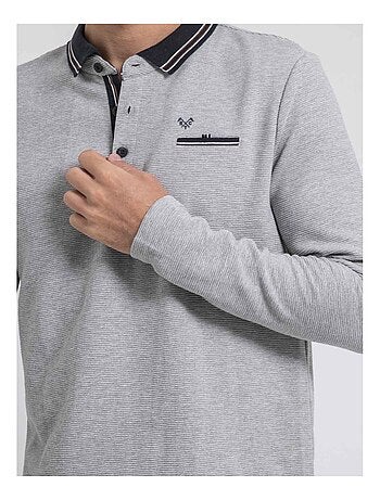 Polo a maniche lunghe pur coton POMEDUSE