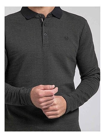 Polo a maniche lunghe pur coton POMEGAN