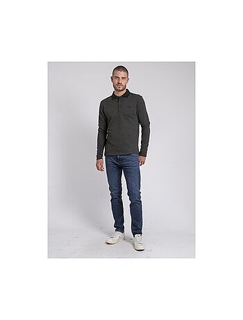 Polo a maniche lunghe pur coton POMEGAN