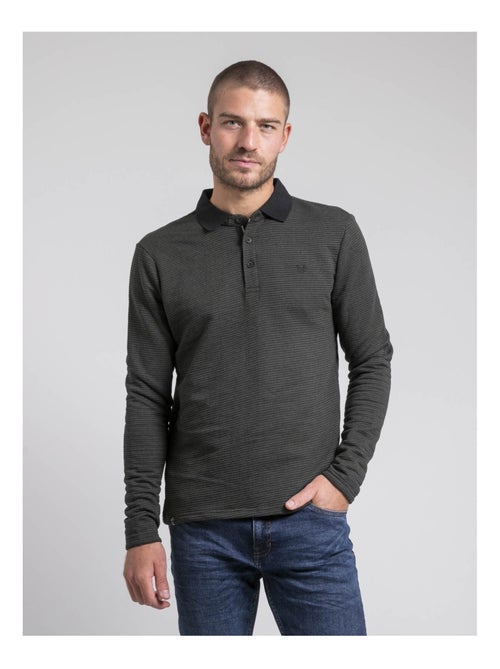 Polo a maniche lunghe pur coton POMEGAN - Kiabi