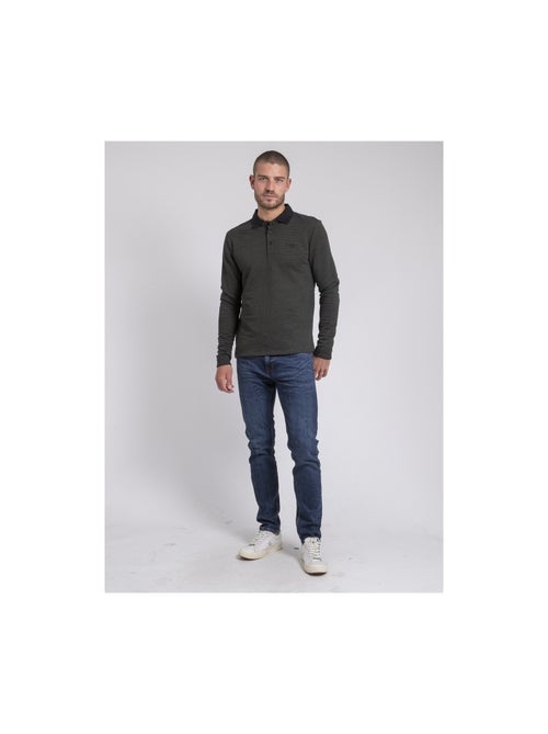 Polo a maniche lunghe pur coton POMEGAN - Kiabi