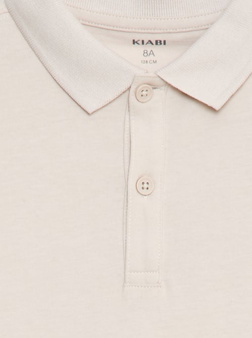 Polo à maniche lunghe tinta unita - Kiabi