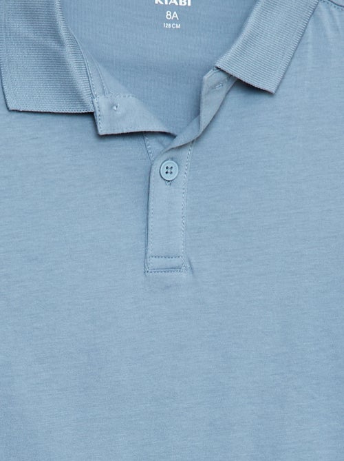 Polo à maniche lunghe tinta unita - Kiabi