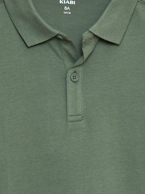 Polo à maniche lunghe tinta unita - Kiabi