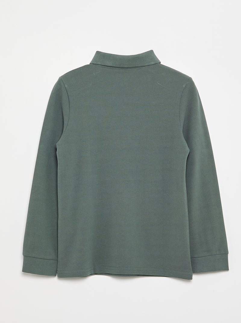 Polo a maniche lunghe Verde - Kiabi