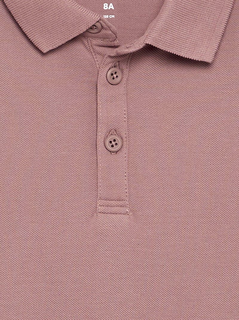 Polo a maniche lunghe Viola - Kiabi