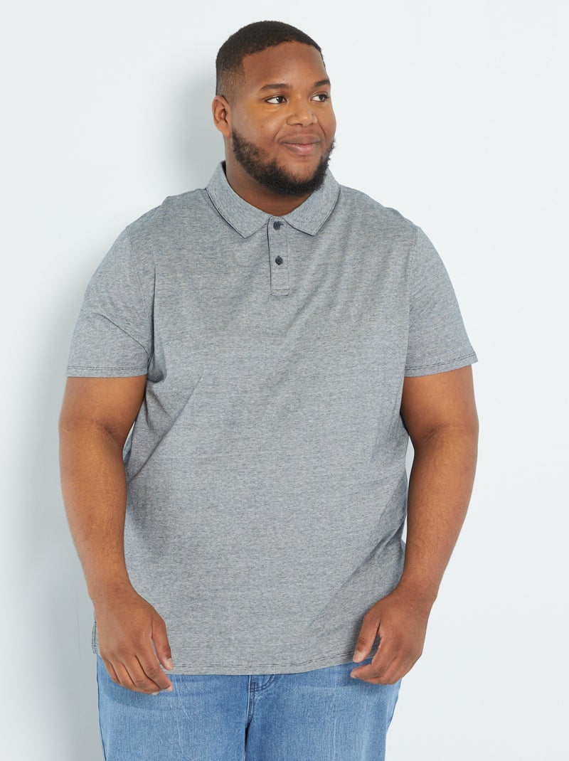 Polo a micro-righe BLU - Kiabi