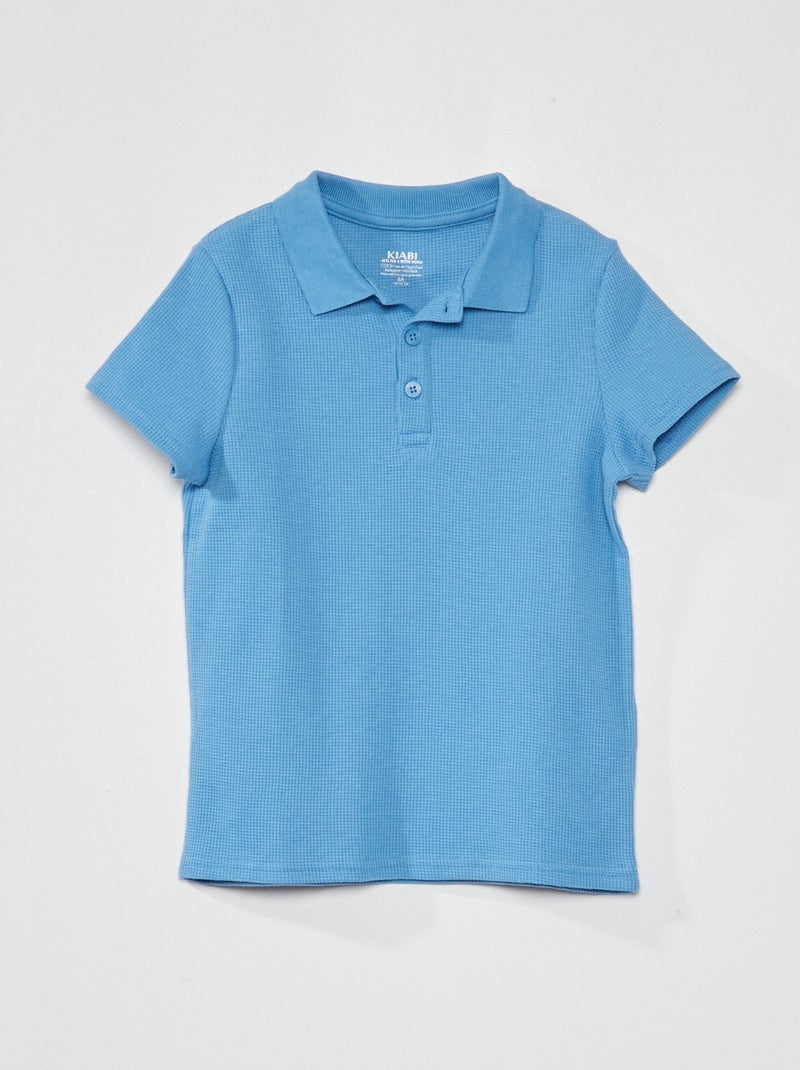 Polo a nido d'ape BLU - Kiabi