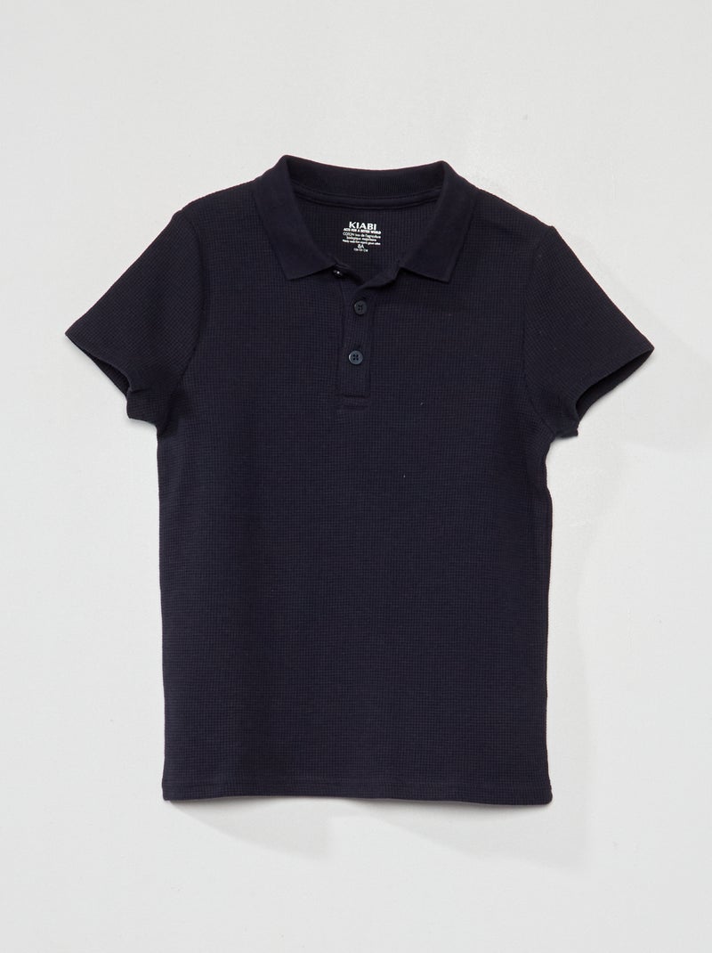 Polo a nido d'ape BLU - Kiabi