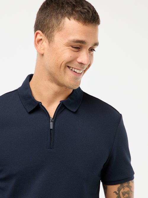 Polo a nido d'ape e collo con zip - Kiabi Polo a nido d'ape e collo con zip - Kiabi