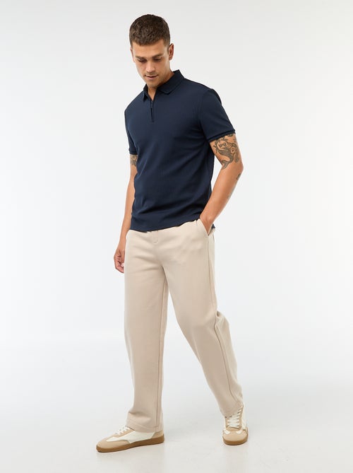 Polo a nido d'ape e collo con zip - Kiabi Polo a nido d'ape e collo con zip - Kiabi