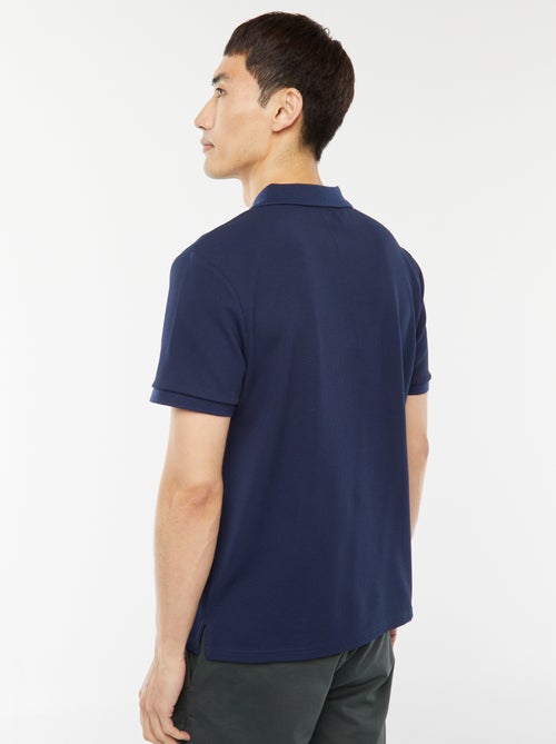 Polo a nido d'ape e collo con zip - Kiabi