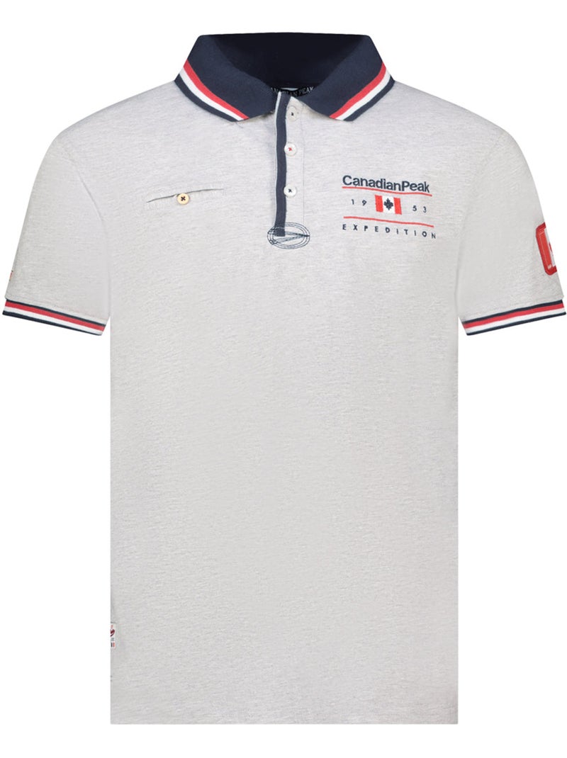 Polo a righe a contrasto konbustybleak – canadian peak Grigio chiaro - Kiabi