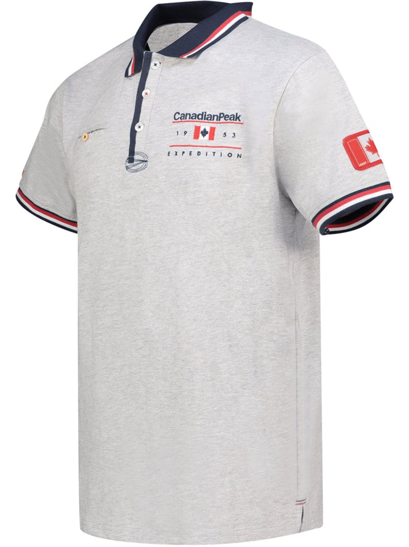 Polo a righe a contrasto konbustybleak – canadian peak Grigio chiaro - Kiabi