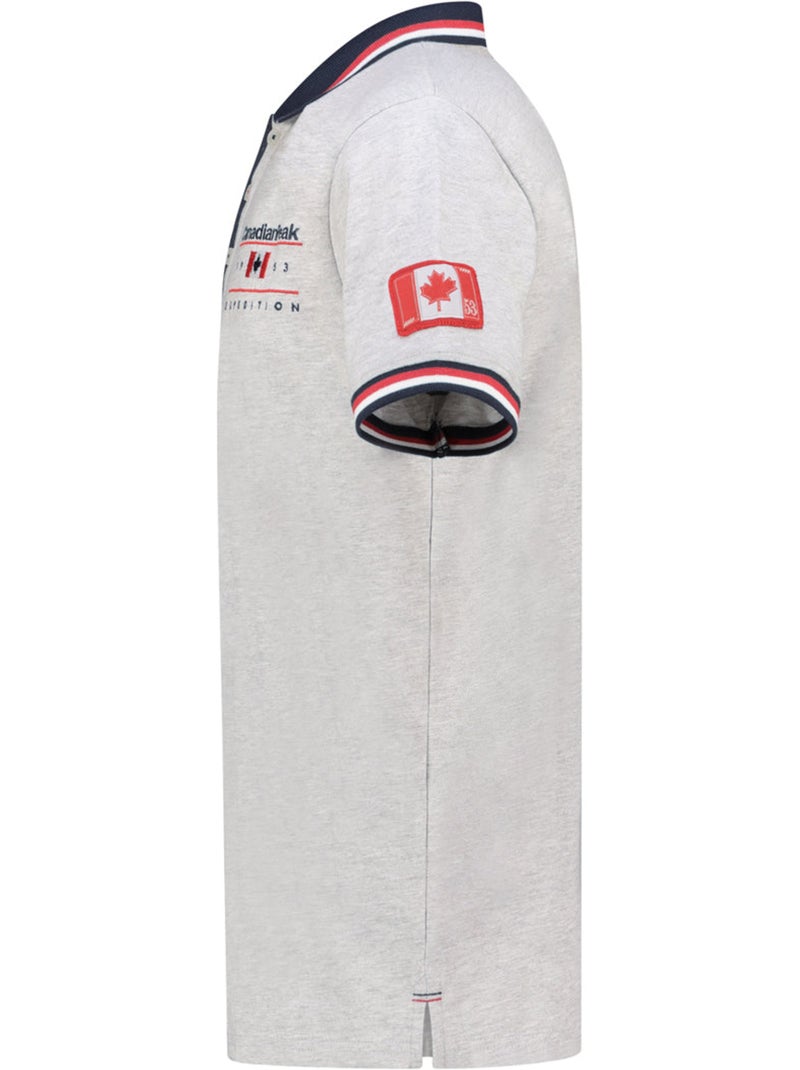 Polo a righe a contrasto konbustybleak – canadian peak Grigio chiaro - Kiabi