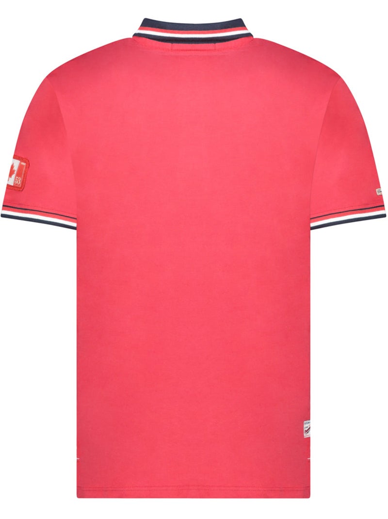 Polo a righe a contrasto konbustybleak – canadian peak Rosso - Kiabi