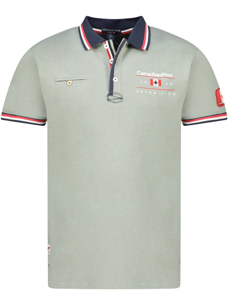 Polo a righe a contrasto konbustybleak – canadian peak Verde oliva - Kiabi