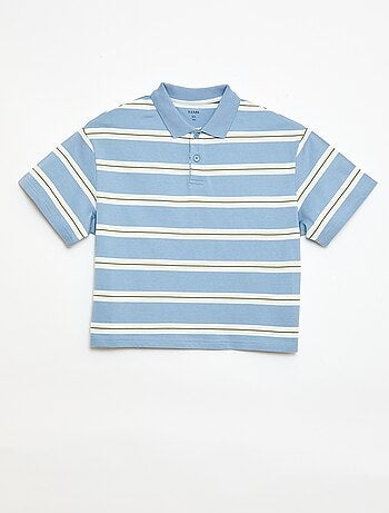 Polo a righe a maniche corte