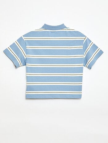 Polo a righe a maniche corte