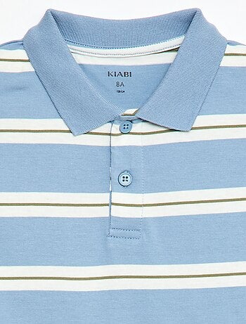 Polo a righe a maniche corte