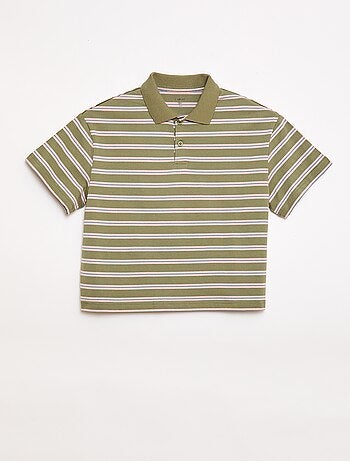 Polo a righe a maniche corte