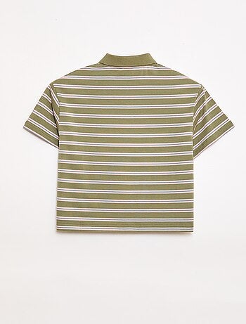 Polo a righe a maniche corte