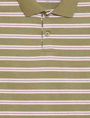 Polo a righe a maniche corte