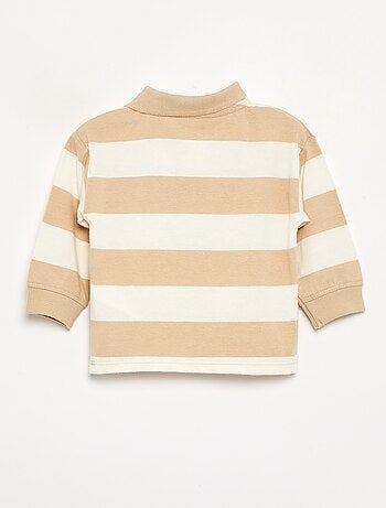 Polo a righe in jersey di cotone