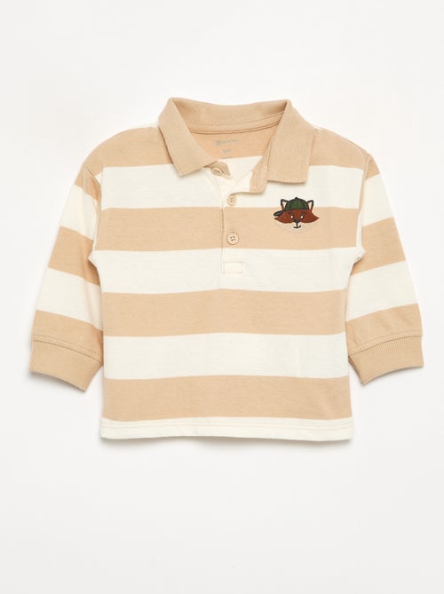 Polo a righe in jersey di cotone - Kiabi