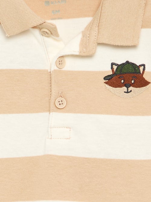 Polo a righe in jersey di cotone - Kiabi