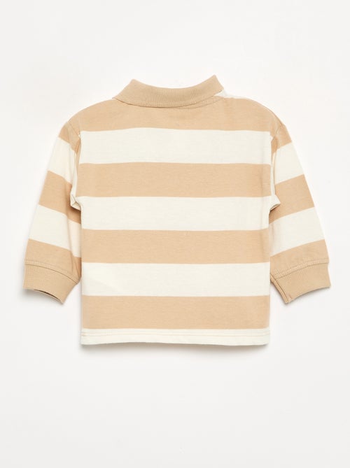 Polo a righe in jersey di cotone - Kiabi