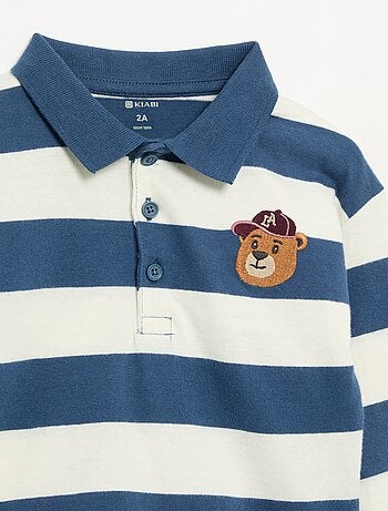 Polo a righe in jersey di cotone