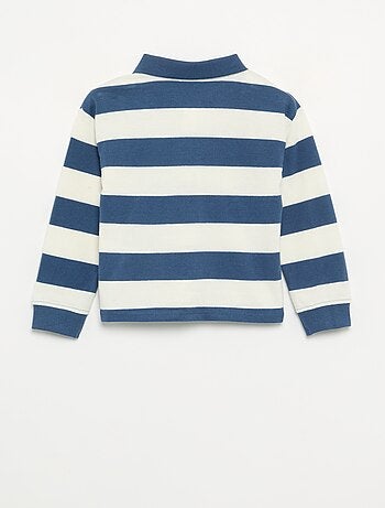 Polo a righe in jersey di cotone