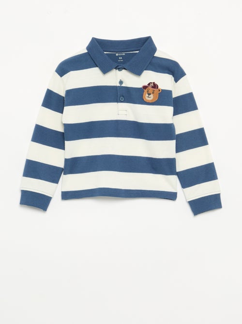 Polo a righe in jersey di cotone - Kiabi