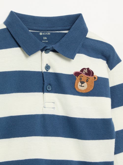 Polo a righe in jersey di cotone - Kiabi