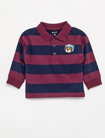 Polo a righe in jersey di cotone