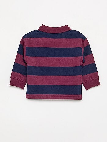 Polo a righe in jersey di cotone