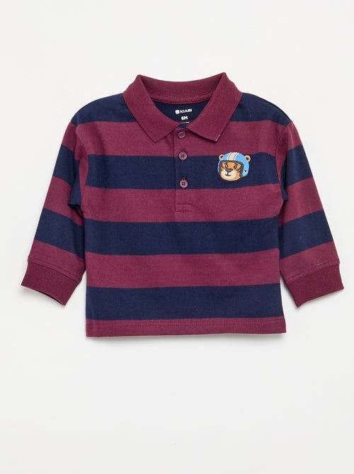 Polo a righe in jersey di cotone - Kiabi