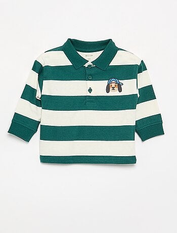 Polo a righe in jersey di cotone
